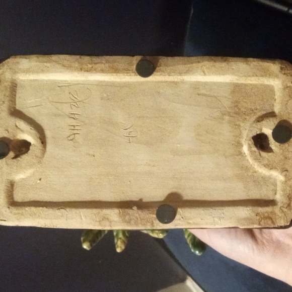 Vintage Majolica Elephant and Palm tree ceramic decor - Picture 3 of 3